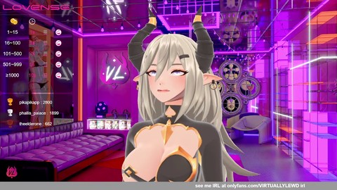 Vtuber, fountain, 3 dimensional