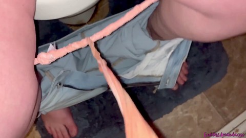 Fat pussy, amateur homemade, in the bathroom