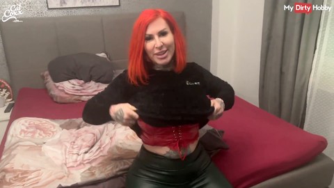 Pussy piercing, redhead milf, hot tattoo girl