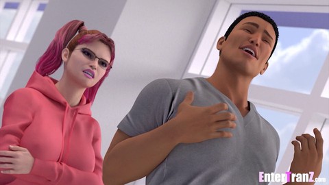 Sexo travesti, shemale trans, dibujos animados trans