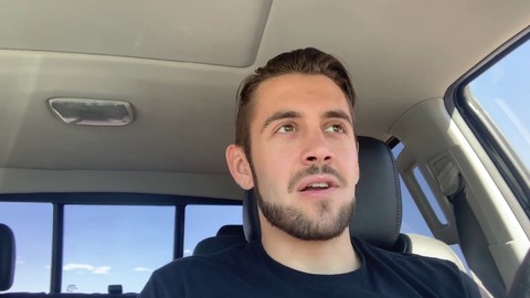 Gay solomale, gay driving, masturbation