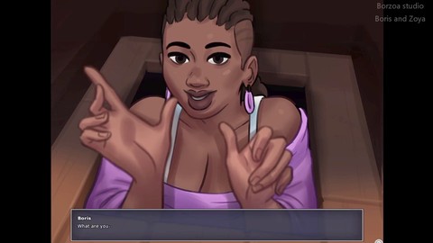 Animación de teta grande, beber, profesor de negrito