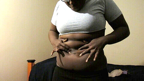 Ebony navel, deep navel, belly navel