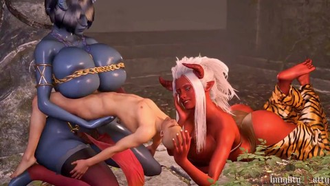 Dessin animé, hentai 3d, vidéos hd