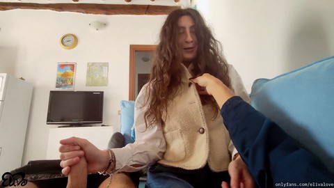 Pareja principiante, mamada de principiante, compilación de corridas con leche